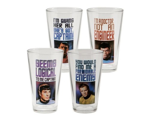 Ensemble Star Trek de 4 verres format Pinte